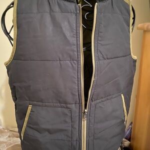 Gray and Olive Quilted Vest